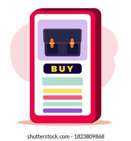 e-commerce application on smartphone concept vector illustration 