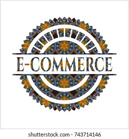 e-commerce arabic emblem. Arabesque decoration.