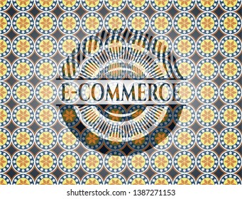 e-commerce arabic style badge. Arabesque decoration.