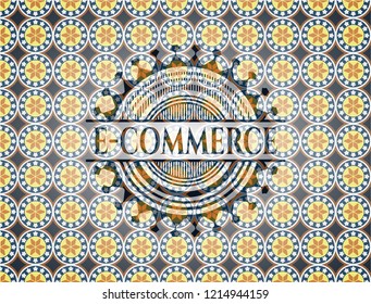 e-commerce arabic style emblem. Arabesque decoration.