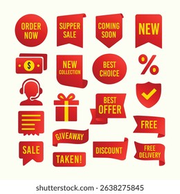 ecommerce badge sticker, marketing icon, label for sale, ecommerce symbol, vector illustration.