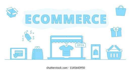 Ecommerce banner illustration