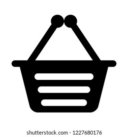 E-commerce basket with handle