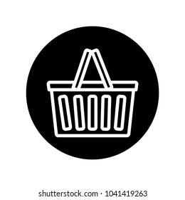 ecommerce Basket Store Icon Vector Logo    icon line art template