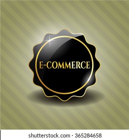 e-commerce black shiny emblem