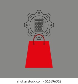 e-commerce business calculator money design icon vector illustration eps 10