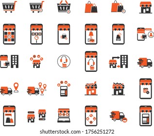 Conjunto de iconos planos de comercio electrónico