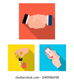 E-commerce and business flat icons in set collection for design. Buying and selling vector symbol stock web illustration.