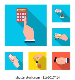 E-commerce and business flat icons in set collection for design. Buying and selling vector symbol stock web illustration.
