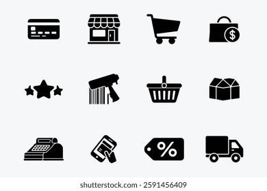 E-commerce and Business icons set. Editable vector icon. Perfect for web and app interfaces, presentations, info graphics, etc. 
