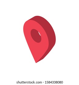 ecommerce business internet navigation pin icon vector illustration isometric