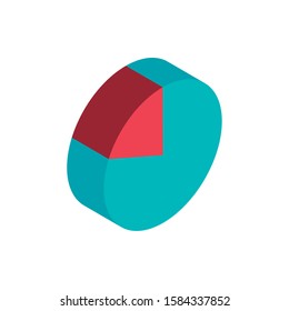 ecommerce business internet report diagram icon vector illustration isometric