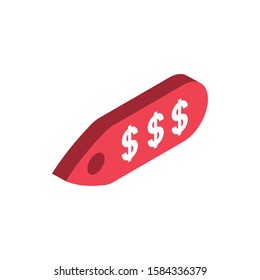 ecommerce business internet tag price icon vector illustration isometric