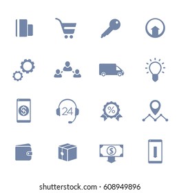 E-commerce, business, online shopping icons