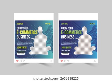 E-Commerce Business Social Media Poster design, super market sale flyer
