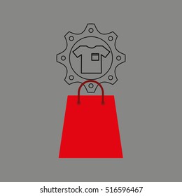 e-commerce business tshirt money design icon vector illustration eps 10