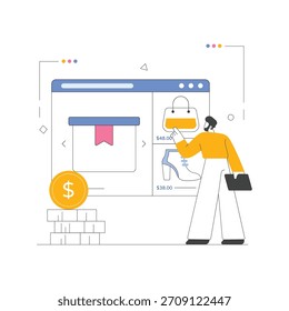 E-commerce Business Vector Illustration EPS 10 File