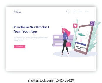 	
E-commerce buyer. Internet items. Banner between white background, between empty space. images isometric vector illustrations. Interacting people