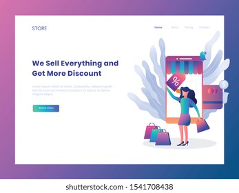 	
E-commerce buyer. Internet items. Banner between white background, between empty space. images isometric vector illustrations. Interacting people