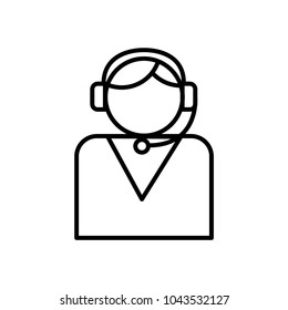 e-commerce  call center  man icon vector template