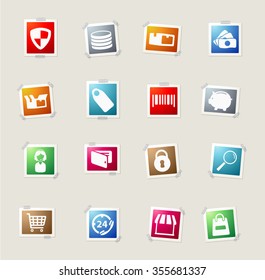 E-commerce card icons for web