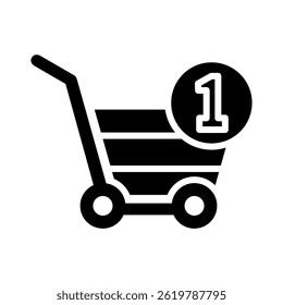 Elemento del icono del Carrito del comercio electrónico para el diseño