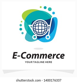 E-Commerce Cart Logo Design Template