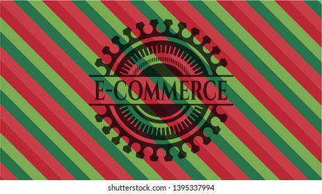 e-commerce christmas badge background. Vector Illustration. Detailed.