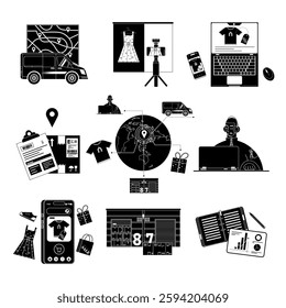 E-Commerce Collection Elements, Business Concept Illustration