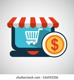 e-commerce concept currency money icon vector illustration eps 10