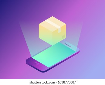 e-commerce concept isometric graphic