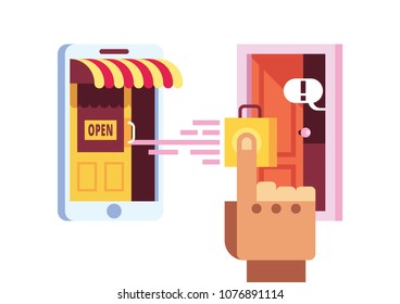 e-commerce concept minimal design