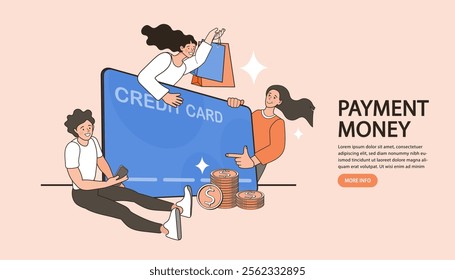 Ecommerce concept. Online shopping. Online delivery service concept. Fast delivery via laptop. buying and selling, for web page. Sale poster. Promo Christmas, New Year. Vector illustration.