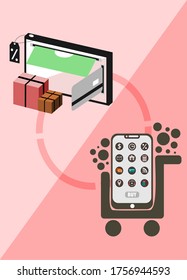 e-commerce credit card and mobile transaction Ideas about e-commerce, e-commerce or electronic commerce is a transaction of buying or selling goods or services online over the internet icon vector