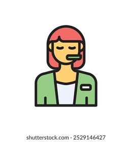 Ilustración vectorial de icono de Servicio al cliente de comercio electrónico