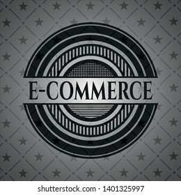 e-commerce dark icon or emblem. Vector Illustration. Detailed.