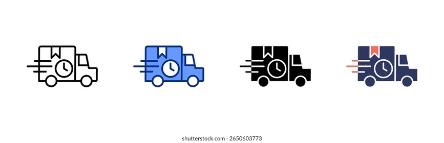 E-Commerce Delivery icon sheet multiple style collection