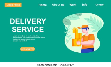 ecommerce delivery service vector concept Illustration, can use for, landing page, template, ui, web, homepage, poster, banner, flyer