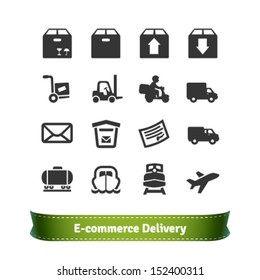 E-commerce Delivery and Transportation Icons