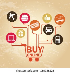 ecommerce design over background vector illustration   
