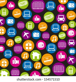 ecommerce design over black background vector illustration 