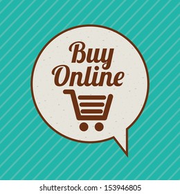 ecommerce design over blue background vector illustration 