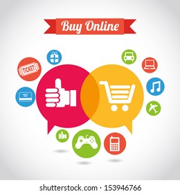 ecommerce design over gray background vector illustration 