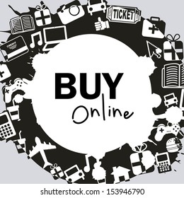 ecommerce design over gray background vector illustration 