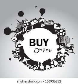 ecommerce design over gray background vector illustration  