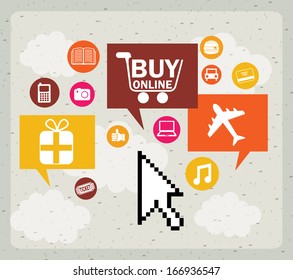 ecommerce design over gray background vector illustration  