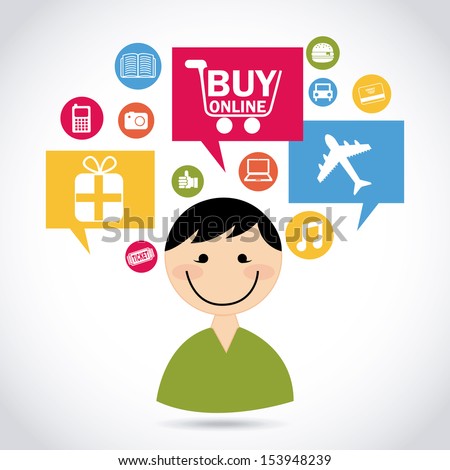 ecommerce design over gray background vector illustration 