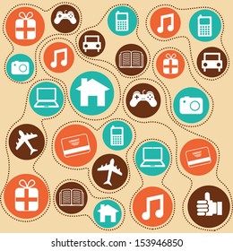 ecommerce design over pink background vector illustration 