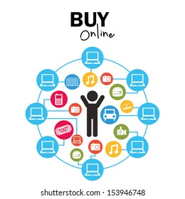 ecommerce design over white background vector illustration 