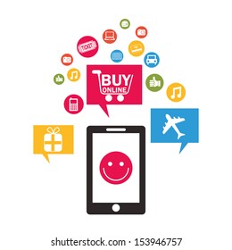 ecommerce design over white background vector illustration 